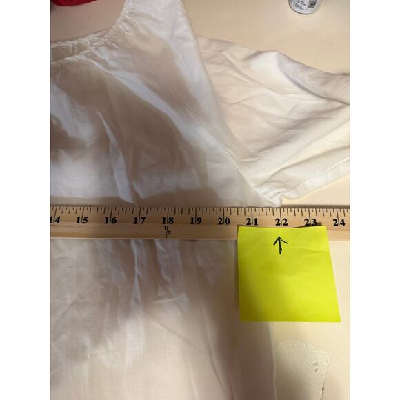 MudPie Embroidered Boho Dress Tassel Tie Peasant Style White Tunic M - Picture 9 of 11